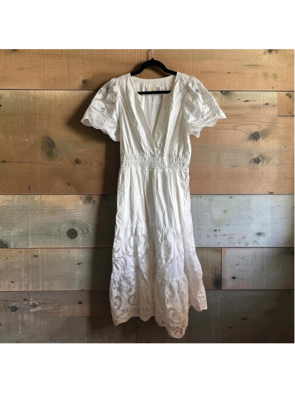 Women's Anthropologie White Midi Dress Size M